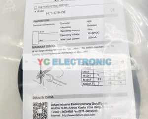 1PCS New Optoelectronic switch HLT-C18-DE sensor 10-30VDC 200mA - Picture 1 of 2