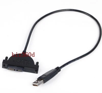 External USB Cable Adapter Converter to SATA 6+7 13Pin For DVD Rom Optical Drive - Image 1 of 4