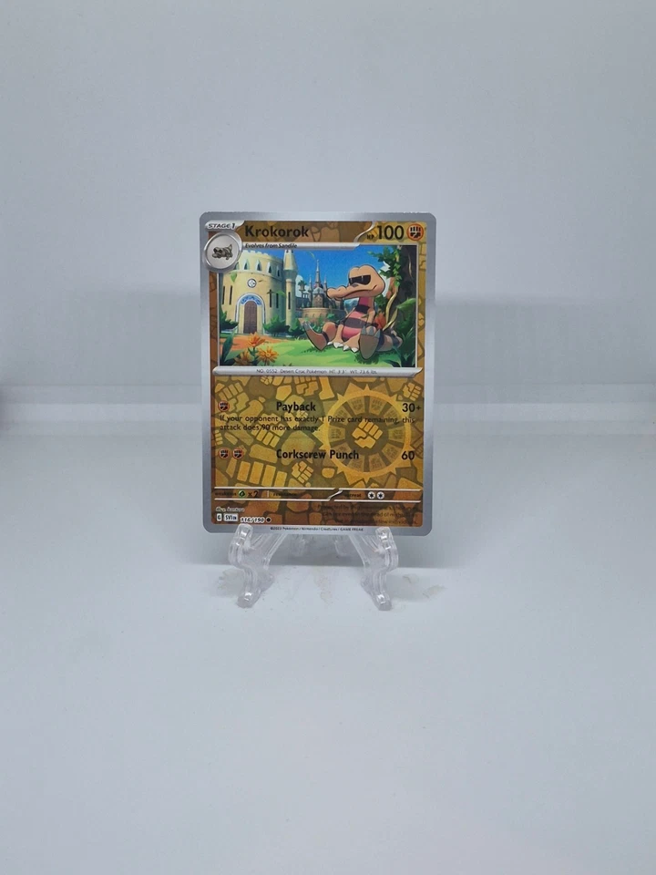 116/198 KROKOROK | COMMON REVERSE HOLO | SCARLET & VIOLET SVI POKEMON CARD - Image 1 of 1