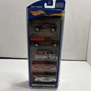 Harley-Davidson Hot Wheels 5-Car Gift Pack Set 1:64 Mattel Wheels Vintage 2000 - Picture 1 of 4