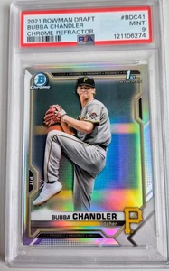 2021 Bowman Draft Bubba Chandler 1st Bowman Refractor PSA MINT 9 - Pirates - Picture 1 of 2