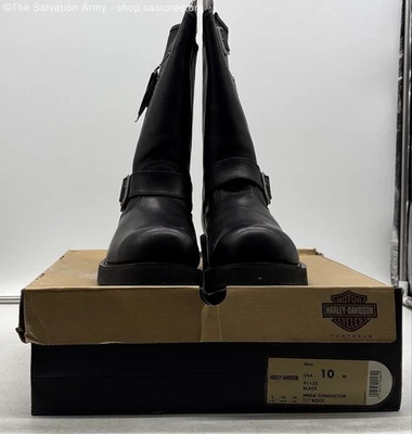 Botas de motociclista Harley-Davidson Mega Conductor 11" de cuero negro talla 10 nuevas en caja Foto 1 de 4