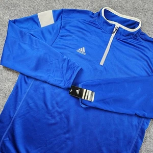 Adidas Climalite Men's Large Quarter Zip Pullover Jacket Golf Track Walking - Picture 1 of 16