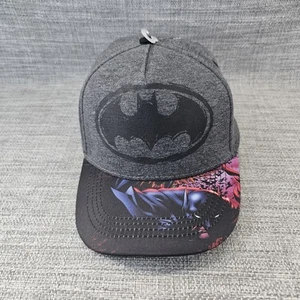 Batman Baseball Hat Cap Snapback One Size Fits All Novelty Black/Gray - Picture 1 of 8