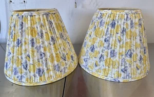 Laura Ashley Charlotte Konfetti gelb blau Vintage Lampenschirme 2er Set gebraucht, in einwandfreiem Zustand - Bild 1 von 7