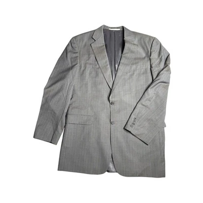 Куртка блейзер мужская Burberry London Kensington серая в тонкую полоску 100% шерсть 42L - Изображение 1 из 4