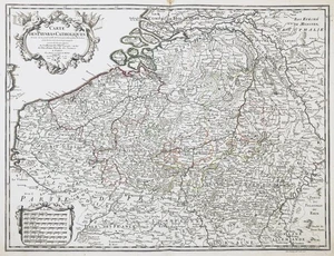 Belgien Belgique Holland Luxemburg Belgium carte map Karte Delisle 1745 - Picture 1 of 1