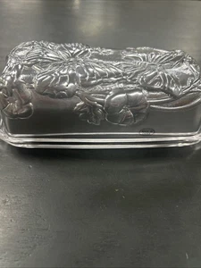 Arthur Court Butterfly Butter Dish - Picture 1 of 6