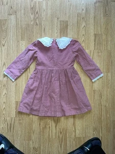 LA COQUETA Little Girl Dress Size 5Y Pink with white details Lined NICE! - Picture 1 of 13