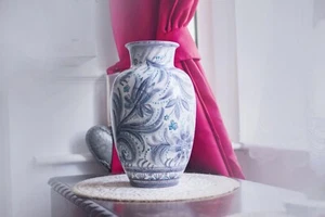 13", Large vase, Art Deco Pottery Vase Schleiss Gmundner Keramik Austria 1930s, - Picture 1 of 7