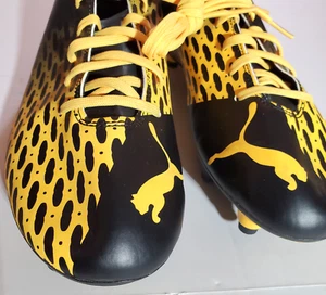 Puma Future Soccer Cleats – FG/AG Football Shoes Black Yellow Size 12.5 - Picture 1 of 8