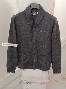 POLO RALPH LAUREN LUXUS JERSEY CARDIGAN SCHWARZ MELIERT MELIERT HERREN GRÖSSE MEDIUM - Bild 1 von 14