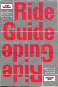 1982 TORONTO TRANSIT "Ride Guide" MAP Bus Streetcar Subway Canada Schedules - Picture 1 of 4