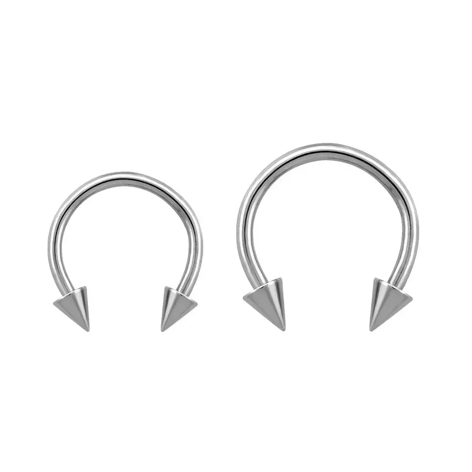 ❤ 1,6 mm Hufeisen Ohr Piercing Circular Barbell Kegel Spitze Chirurgenstahl - Bild 1 von 1