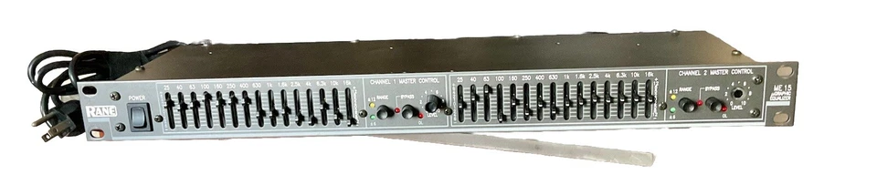 VINTAGE RANE ME15 15 BAND 2 CHANNEL GRAPHIC EQUALIZER RACK MOUNT TESTED USA VG - Image 1 of 1