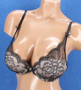 Chantelle Underwire Padded Lace Push Up Bra Size 36A #H4350 - Picture 1 of 6