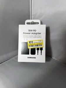 Samsung 15W PD Power Adapter Wall Fast Charger & USB-C Cable NEW - Picture 1 of 4