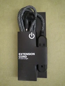 Cable de extensión trenzado Jasco negro y gris 8 pies 3 salidas, conectado a tierra - Imagen 1 de 7
