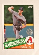 Zac Gallen 2020 Topps RC #85-6 1985 Insert Rookie Card Arizona Diamondbacks Q8