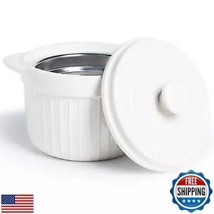 Ceramic Bacon Grease Container Keeper with Strainer, Frying Oil Storage Can, - Picture 1 of 5