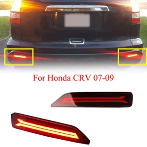 2x LED Rear Bumper Reflector Light Brake Lamp For Honda CRV 2007-09 City 2012-14 - Picture 1 of 10