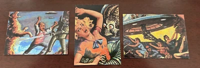 Sharp 1994 Topps Mars Attacks Foil Matrix 3 Insert Card Lot 1 2 3 - Image 1 of 4