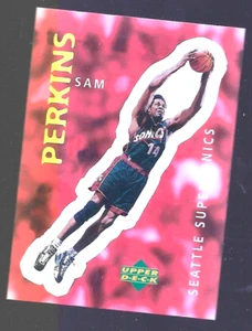 1997-98 pegatina Sam Perkins 129 Seattle Supersonics baloncesto - Imagen 1 de 8
