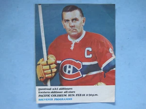 1968 VANCOUVER CANUCKS WHL VS MONTREAL CANADIENS NHL OLDTIMERS MAURICE RICHARD - Picture 1 of 3