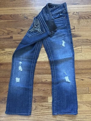 Pantalones de mezclilla Affliction Jade corte bota azul para mujer talla 28 Foto 1 de 4