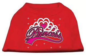 Mirage Pet Products Seasons Greetings Princess Screen Print Shirt Red - Small... - Picture 1 of 3