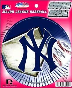 MLB New York Yankees - Calcomanía de vinilo redonda de 4,5", nueva - Imagen 1 de 2