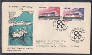 Norway Scott 617-8 FDC - 1973 Nordic Cooperation Issue - Picture 1 of 1