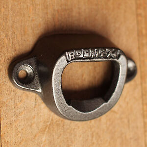 VINTAGE CAST IRON WALL MOUNTED BOTTLE OPENER ANTIQUE 1930s BRITISH MADE - BO11