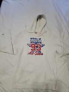 Vintage Mitchell & Ness NBA All Stars‘93 weiß Kapuzensweatshirt Herren Gr. Medium - Bild 1 von 17