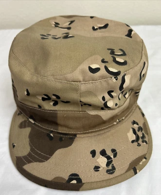 Boné de combate camuflagem deserto estilo exército militar bico curto médio caça - Imagem 1 de 4