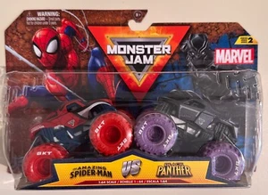 Monster Jam Marvel Black Panther Vs. The Amazing Spider-Man Monster Trucks Toy - Picture 1 of 1