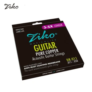 ZIKO DR-011 Corde Chitarra Acustica Folk 6pz Corde Criogenica Rosso Rame Luce - Foto 1 di 4