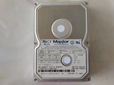 Hard Disk 3,5"  IDE - Maxtor - N256 2,5 GB TESTATO E FUNZIONANTE RETRO PC - Immagine 1 di 4