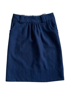 TOM JOULES. 100% lana. Falda lápiz. Talla 8. Azul marino. Bolsillos. Foto 1 de 4
