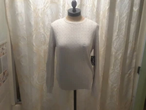 Kim Rogers Oatmeal Brown Sweater M NWT $40 * - Picture 1 of 5