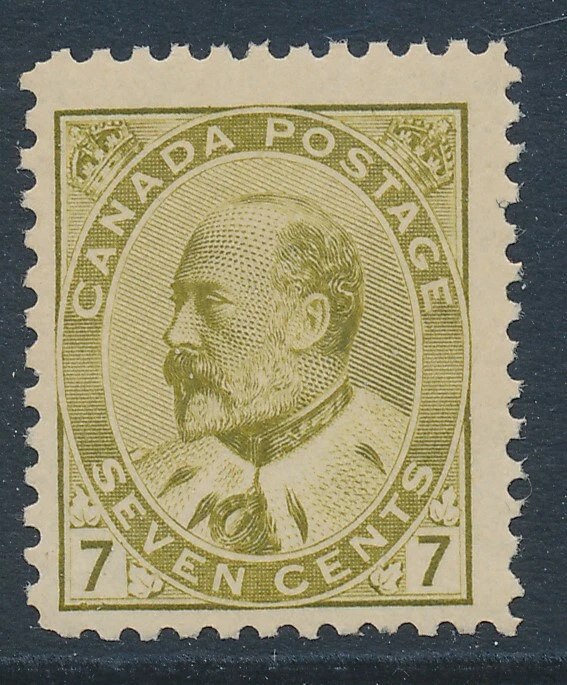 SG 180 Canadá 1903 7 centavos amarillo oliva un fino sin montar como nuevo ejemplo CAT Foto 1 de 1