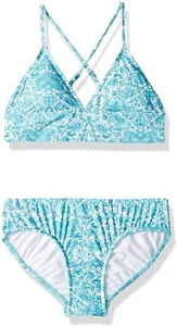 Seafolly Women's 168650 Big Girls' Triangle Top Bikini Swimsuit Set Size 10 - Picture 1 of 2