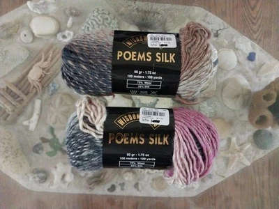 2 Wisdom Yarns Poems 75% Wool 25% Silk 50g 109yds Wildberry - Image 1 of 4