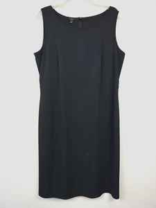 Talbots Dress Black Shift Sheath Womens 1X Plus Career Travel Stretch Comfort - Picture 1 of 8