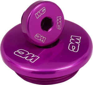 WORKS CONNECTION Kawasaki 24-P624 Engine Plug - Purple Aluminum Set of 2 - Picture 1 of 1