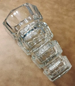 JOSEF HOFFMANN MOSER Vase Prism Faceted Crystal Glass Art Deco Vintage 10"! - Picture 1 of 15