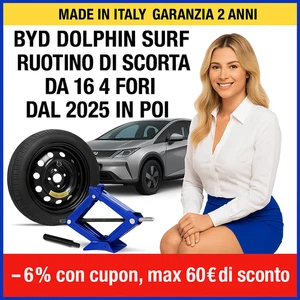 🚗BYD DOLPHIN SURF Reserverad 16 4 Loch ab 2025 + Wagenheber DOT2025 - Bild 1 von 11
