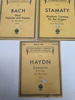 Lot of 3 Schirmer's Library of Musical Classics Vintage Books Vol 15, 1136, 1700 - Image 1 of 4