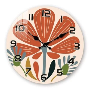 Kitchen Wall Clocks 12 Inch - Farmhouse Clocks Wall Battery Operated - Wood - Picture 1 of 7