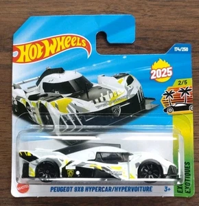 HOT WHEELS PEUGEOT 9X8 HYPERCAR/HYPERVOITURE EXOTICS/EXOTIQUES - Picture 1 of 5